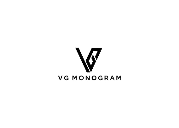 vg monogram logo design vector illustration