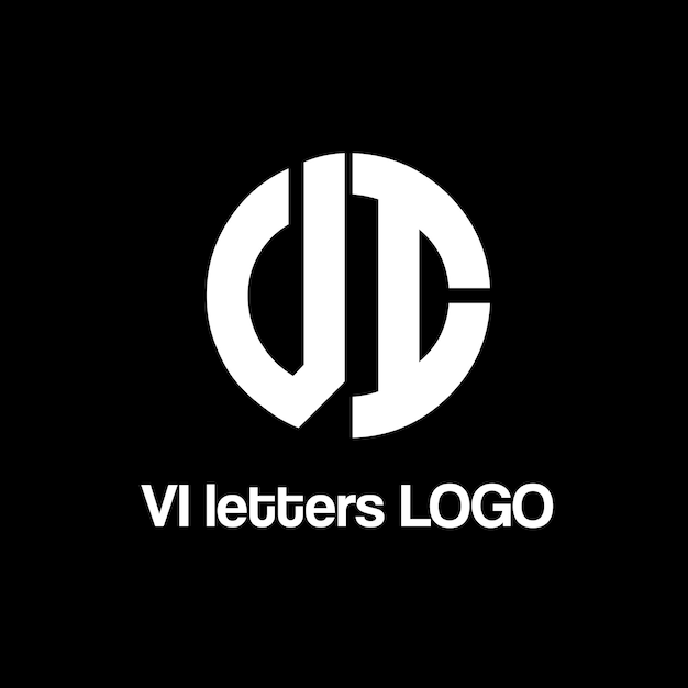 VI letters vector logo design