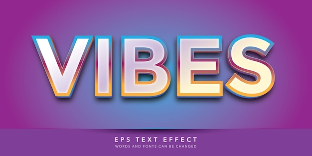 vibes 3d editable text effect