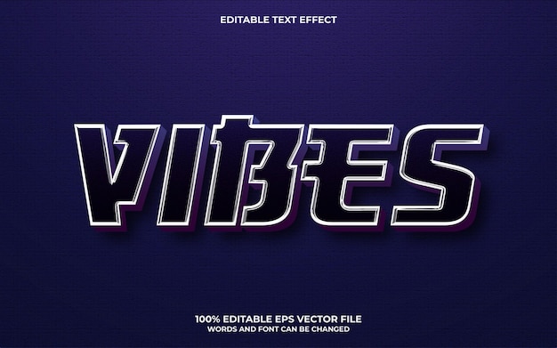 Vibes 3d editable text effect