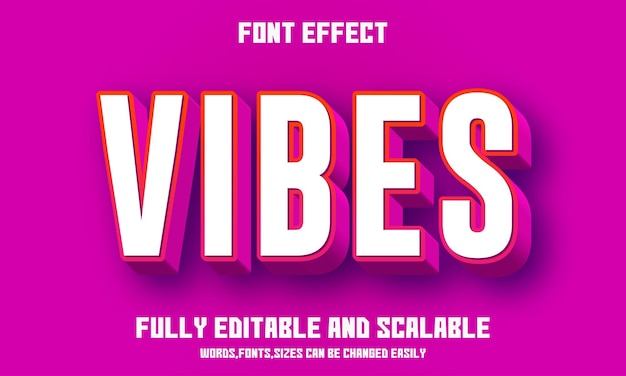 Vibes editable text effect