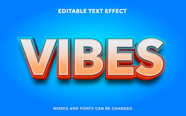 vibes text editable text effect style