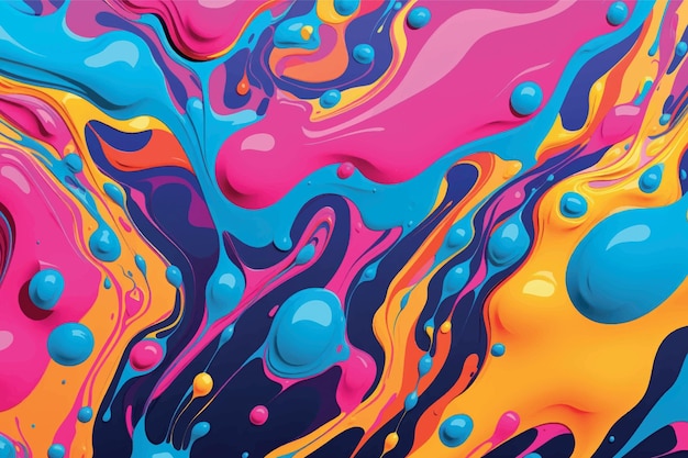 Vector vibrant abstract fluid art