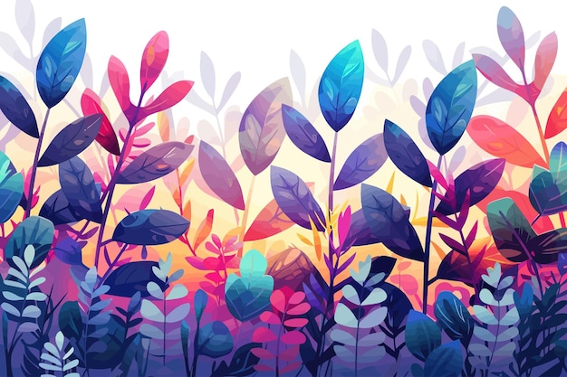 Vibrant Abstract Foliage Vector illustration design