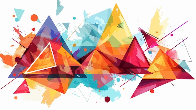 Vibrant Abstract Triangle Vector Illustration