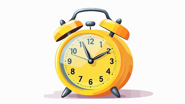 Vibrant Alarm Clock Cartoon Icon for Time Management Concepts