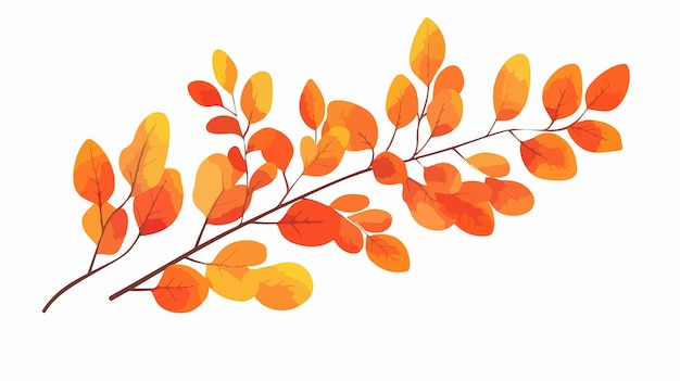 Vibrant Autumn Acacia Leaves Vector Illustration