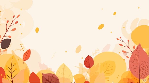 Vibrant Autumn Horizontal Banner Design with Yellow and Red Leaves