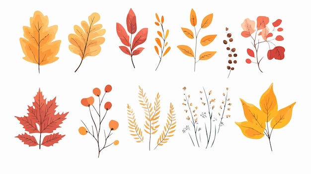 Vibrant Autumn Leaves Vector Collection for Creative Projects