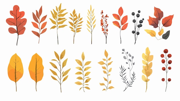 Vibrant Autumn Leaves Vector Collection for Creative Projects