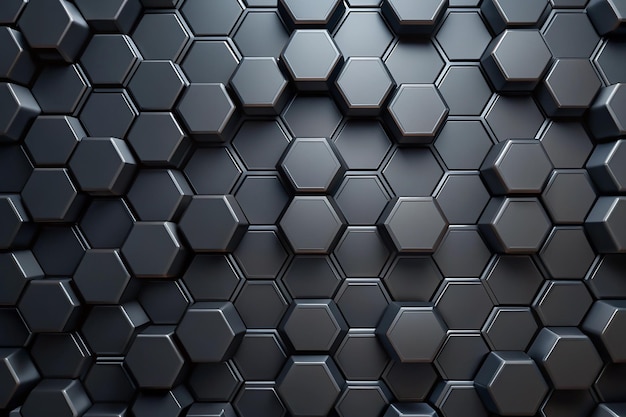 Vector vibrant black hexagon pattern for modern background designs