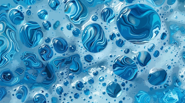 Vector vibrant blue abstract texture with soap foam pattern