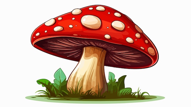 Vibrant Cartoon Mushroom Illustration for Creative Projects