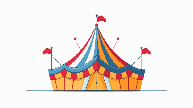 Vector vibrant circus icon design isolated on white background