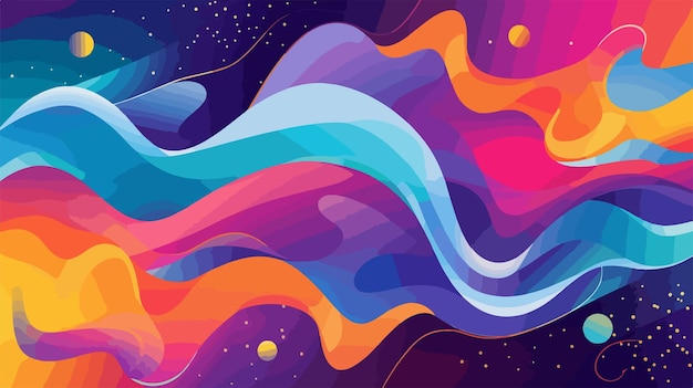 Vibrant Colored Abstract Background Icon Vector Illustration