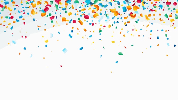 Vibrant Colorful Confetti Rising Sky Celebration Background