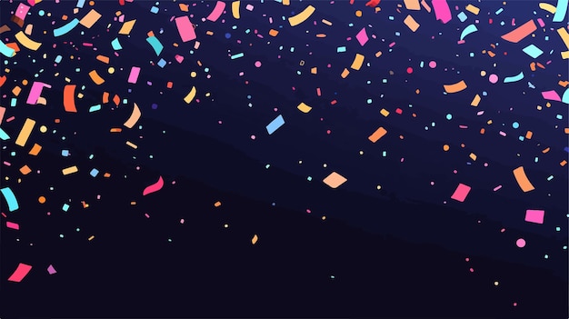 Vibrant Confetti on Dark Background Poster