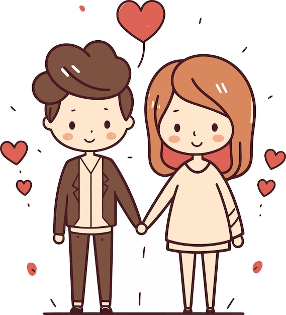 Vibrant Couples Illustrated in Vector Love in Pixels Couple Vector Illustration