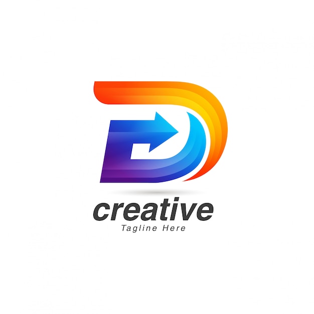 Vibrant Creative Letter D Logo Design Template