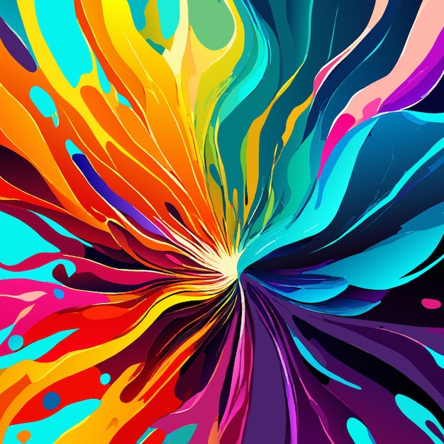 Vector vibrant and dynamic abstract watercolor splash backgrounds with a rich interplay of colors