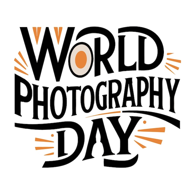 A vibrant and eyecatching tshirt design celebrating World Photography Day