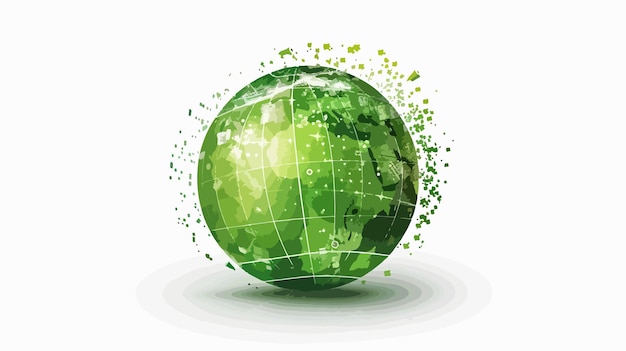 Vector vibrant globalization concept globe image