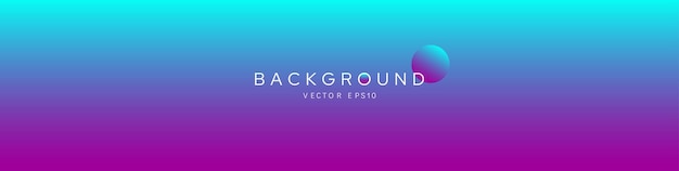 Vector vibrant gradient background banner with purple and blue color transition vector design