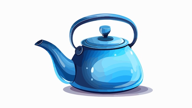 Vibrant Gradient Shaded Cartoon Illustration of a Pouring Kettle