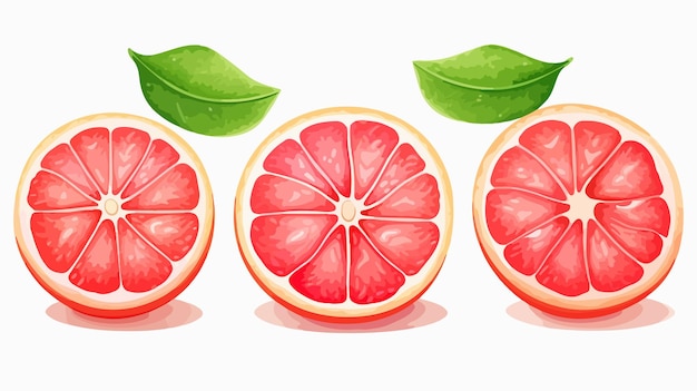 Vibrant Grapefruit Collection Banner with Fresh and Juicy Watercolor Fruits