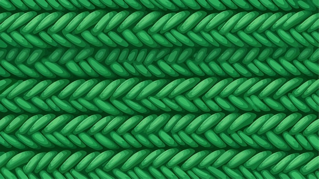 Vector vibrant green rope background in cartoon vector style