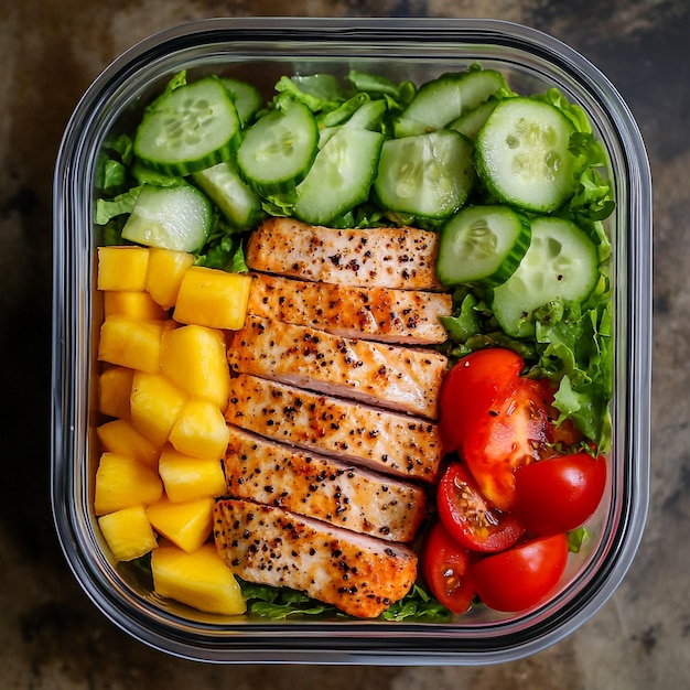 Vibrant Grilled Chicken Salad A Colorful Symphony of Fresh Vegetables and Lean Protein Delight