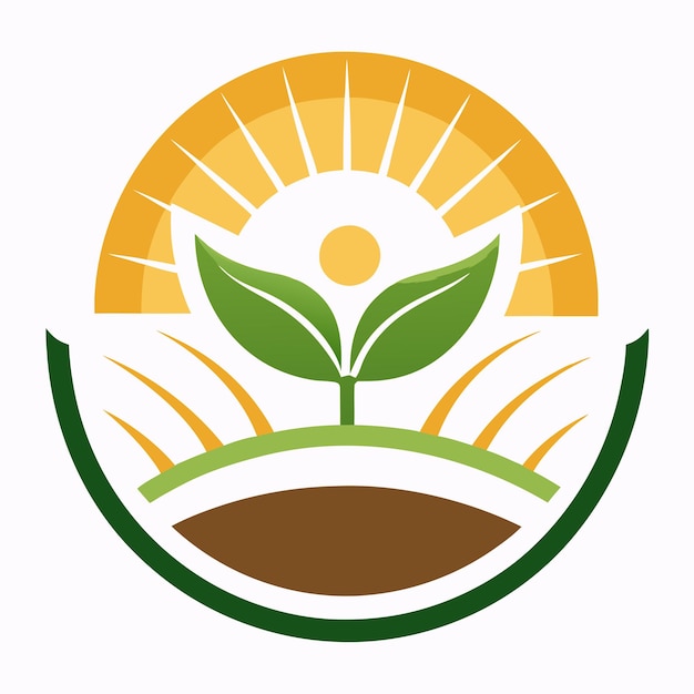 Vibrant Grow Seed with Sun Vector Logo Design for Gardening and Agricultural Brands