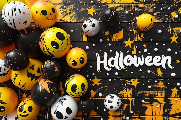 Vector vibrant halloween digital art background