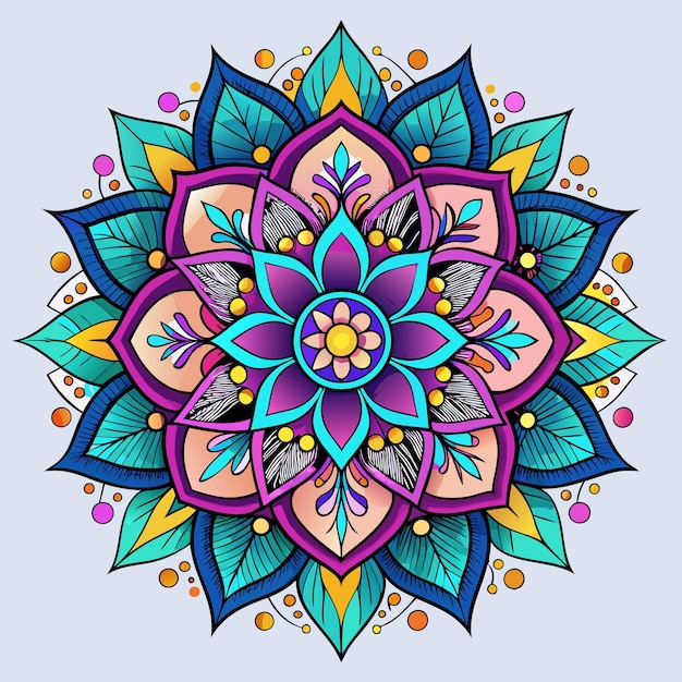 A vibrant and intricate mandala design