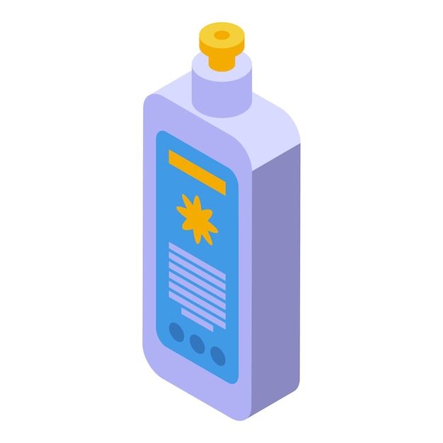 Vector vibrant isometric vector illustration of a bottle of cleaning product