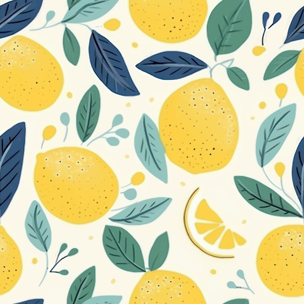 Vibrant lemon pattern design