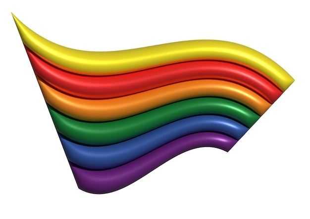 Vibrant LGBTQ Pride Flag Illustration with Bold Colors