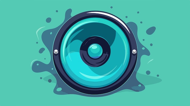 Vector vibrant loudspeaker icon vector in 2d flat cartoon style for creative designs