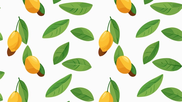 Vector vibrant mango pattern wallpaper with symbol vector design