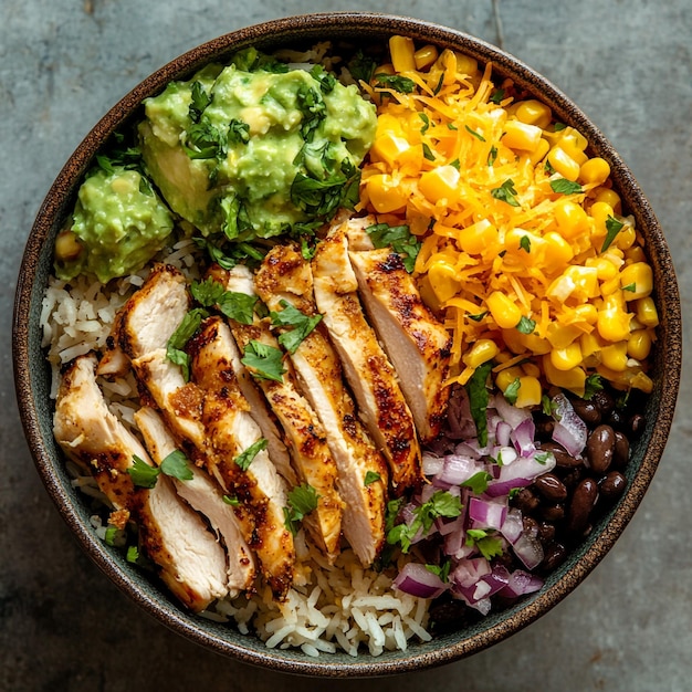 Vibrant MexicanInspired Chicken Bowl A Colorful Fiesta of Flavors Textures and Nutrition