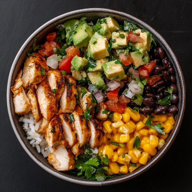 Vibrant MexicanInspired Chicken Bowl A Colorful Fiesta of Flavors Textures and Nutrition