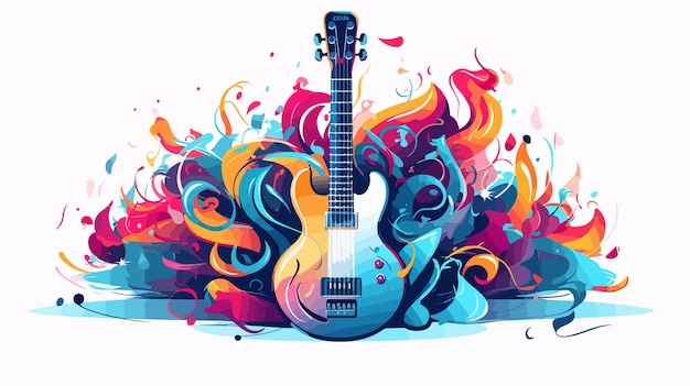 Vibrant Music Vector Graphic Design for Creative Projects