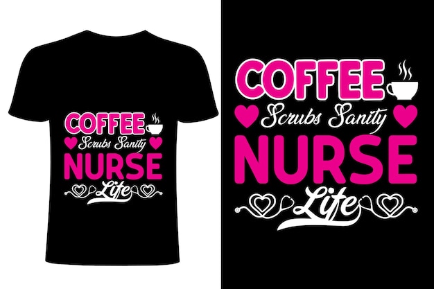 Vibrant Nurse Typography T shirt design