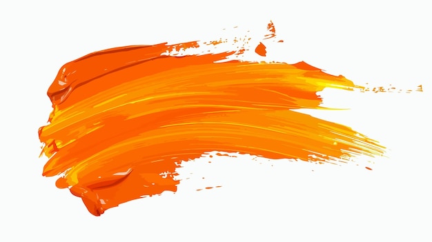 Vibrant Orange Paint Smears on White Background