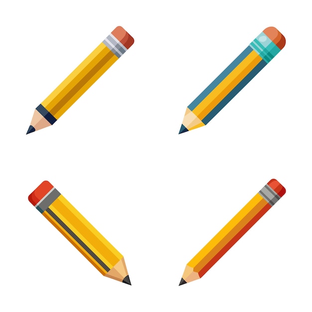 Vibrant Pencil Vector Collection for Children