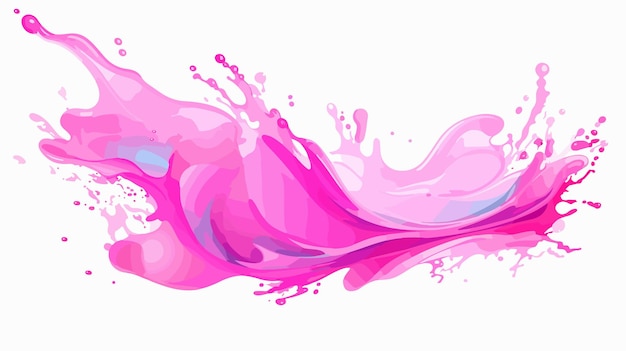 Vibrant Pink Water Splash Illustration Vector