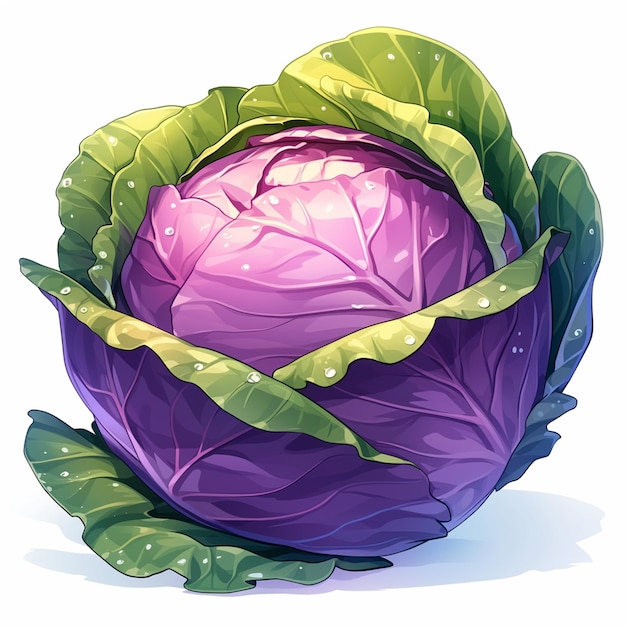 Vibrant Purple Cabbage with Crisp Layers