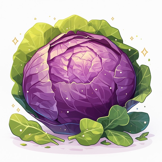 Vibrant Purple Cabbage with Crisp Layers