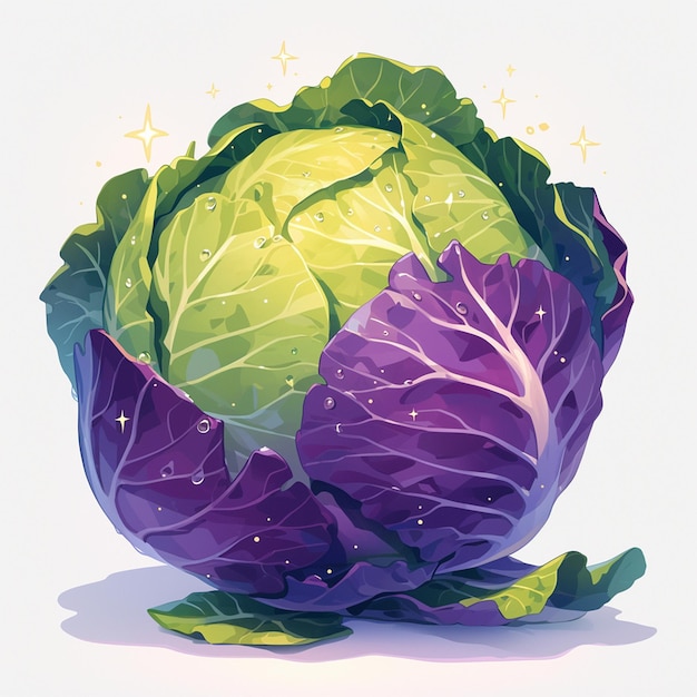 Vibrant Purple Cabbage with Crisp Layers