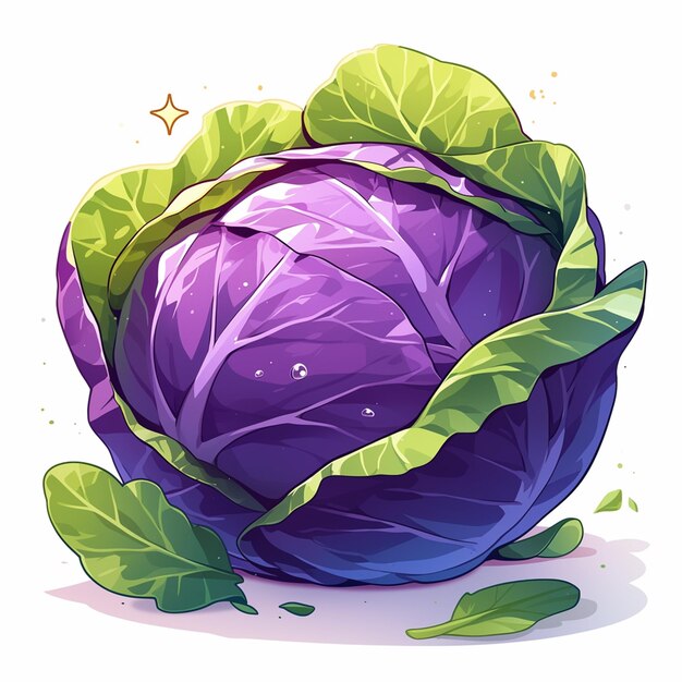 Vibrant Purple Cabbage with Crisp Layers